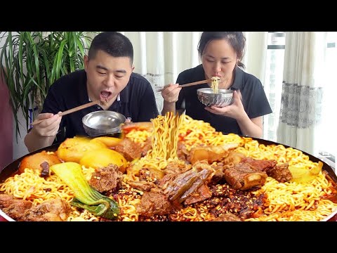 Видео: [Коллекция] 5 мешков лапши быстрого приготовления 8 кг жирной говядины, супер роскошный горячий гор