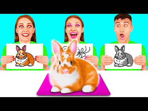 Видео: Кто Лучше Нарисует Предмет, Получит Его | Забавные Лайфхаки для Рисования от ChallengeTeen