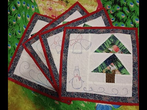 Видео: Новогодние салфетки на стол.