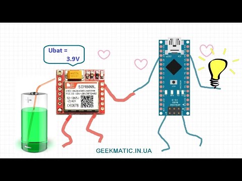 Видео: ✅Arduino SIM800 CBC уровень заряда