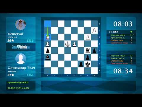 Видео: Анализ шахматной партии: Demerval - Олександр Ткач, 0-1 (по ChessFriends.com)