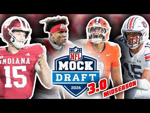 Видео: Первый раунд драфта НФЛ 2026 года для всех 32 игроков: 3.0 (середина сезона)