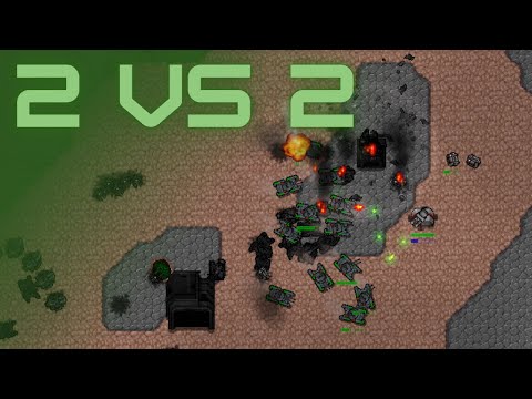 Видео: Битва 2 vs 2 | RTS Rusted Warfare