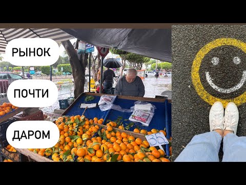 Видео: Рынок в Махмутларе. Овощи и фрукты почти даром. Все меньше 1$. #turkey #blog