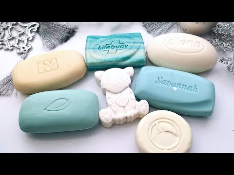 Видео: Cutting dry soap ❄️ASMR🤍💙Резка мыла.