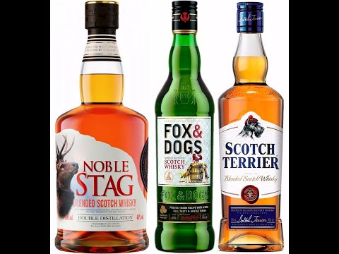 Видео: Сравнение Scotch Whisky  Fox & Dogs,  Whisky Scotch Terrier,  Whisky Noble Stag.