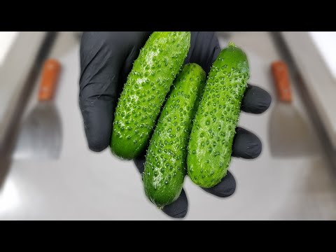 Видео: ASMR - Cucumber Ice Cream Rolls | Как сделать мороженое из Огурца | How to make ice cream | Рецепт