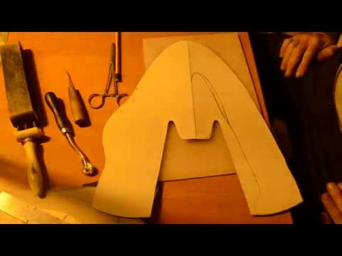 Видео: Обувь ручной работы. Модель - лоферы (мужская лодочка). Деталировка модели.