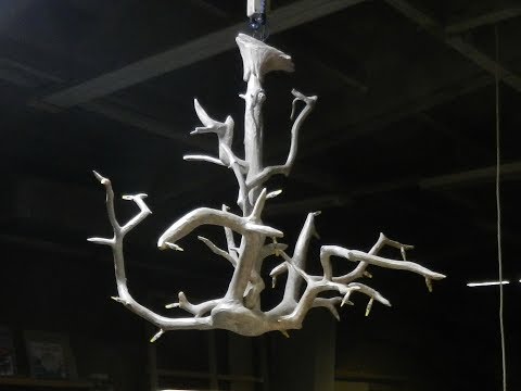 Видео: Люстра из рогов сосны.