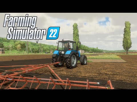 Видео: Farming Simulator 22 Колхоз Сосновка. МТЗ-1221 с ЛДГ-10 на расширении полей.