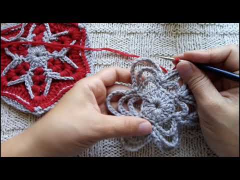 Видео: Оригинальный мотив для пледа