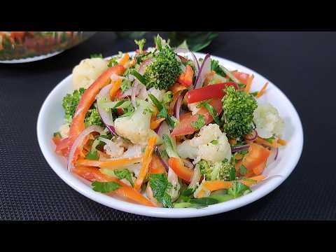Видео: такой ВИТАМИННЫЙ САЛАТ можно ЕСТЬ хоть КАЖДЫЙ ДЕНЬ😋весь СЕКРЕТ в ЗАПРАВКЕ!