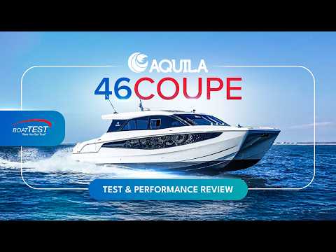 Видео: Aquila 46 Coupe "Производительность и тест" - BoatTEST