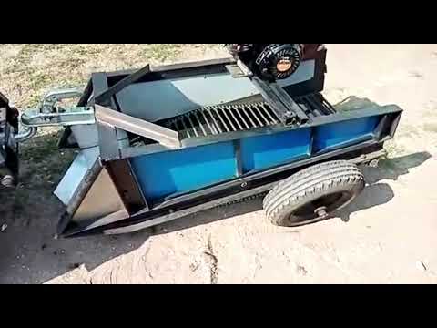 Видео: Самодельная транспортёрная картофелекопалка подписчика.