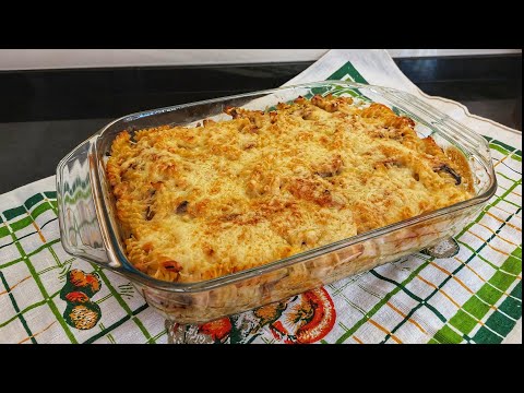 Видео: Запеканка из макарон с курицей и грибами🍗🥕🧀