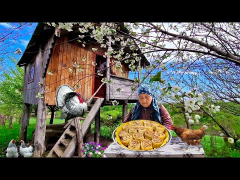 Видео: Жизнь в Азербайджанской Деревне. Готовим Штрудели с Фаршем.