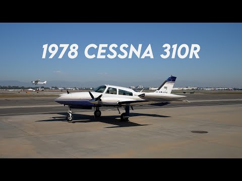 Видео: Полет Cessna 310R в аэропорт Хемет-Райан 1978 года (продается)