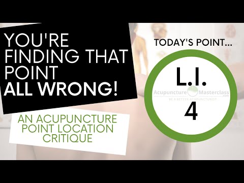Видео: Акупунктурная точка LI4 (толстая кишка 4) — плюс распространенные ошибки!