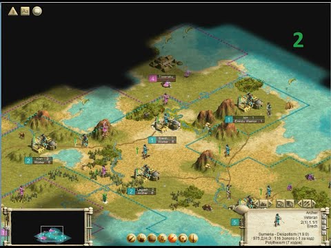 Видео: Civilization 3. Сложность demigod. Шумеры. Маленькая пангея на два игрока. Часть 2