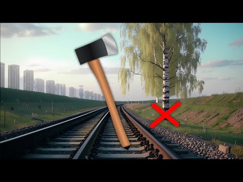 Видео: Как начальник, срубая берёзу, питавшуюся грунтовыми водами, нанёс ущерб железной дороге