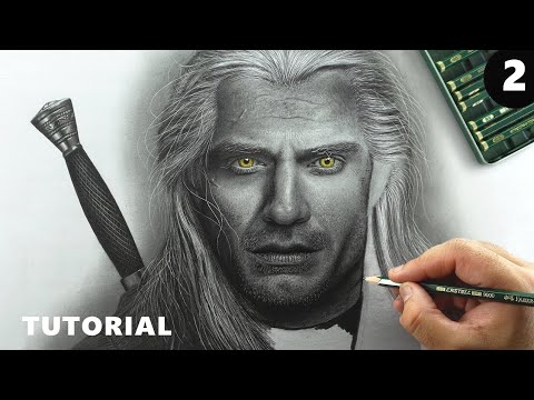 Видео: Рисунок Ведьмак: Геральт из Ривии (Генри Кавилл) | Учебник для НАЧИНАЮЩИХ