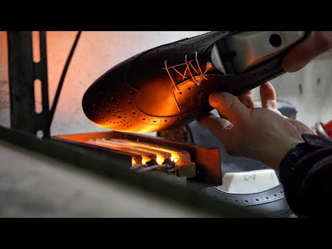 Видео: Как сделаны обувь дерби. Корейский завод обуви ручной работы.