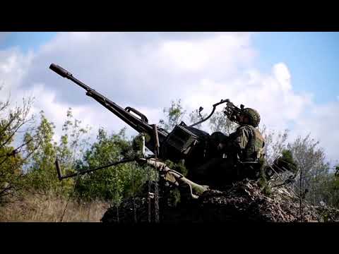 Видео: Мобильная зенитка ЗУ-23-2 эфективное средство против высоко летящих БПЛА.#пво
