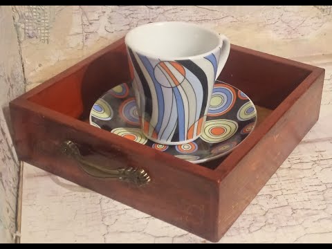 Видео: Маленька таця на чашку кави.