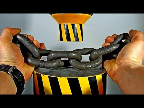 Видео: 100 тонный ГИДРАВЛИЧЕСКИЙ ПРЕСС ПРОТИВ ЯКОРНОЙ ЦЕПИ