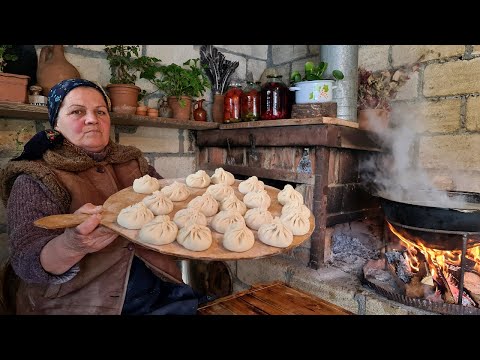 Видео: Грузинские Хинкали в Казане на Костре