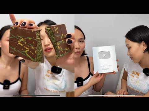 Видео: Silver play button unboxing 🤭 + REAL dubai chocolate 🍫 амтлав кк
