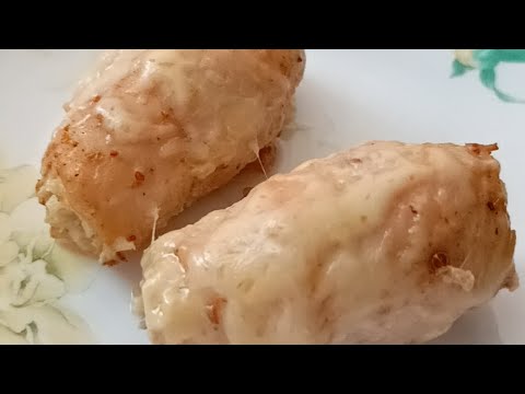 Видео: Куриные рулетики с начинкой.