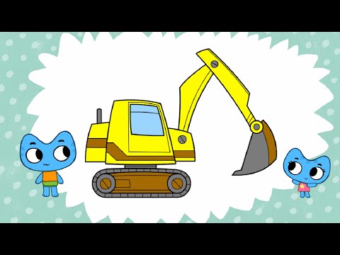 Видео: Котики, вперед! - Раскраска - Строительные машины