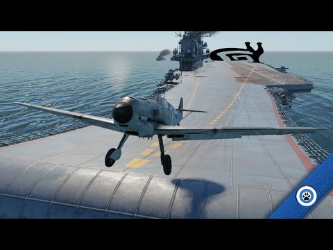 Видео: Bf-109 T-2 ВЗЛЕТАЕТ С ПАЛУБЫ УЛИТОК