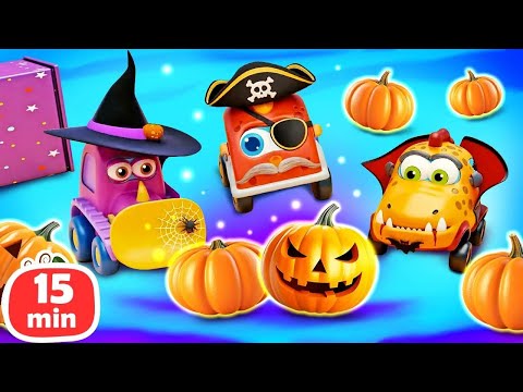 Видео: Машинки Мокас готовятся отмечать Хэллоуин! 🎃 Веселые мультики для малышей