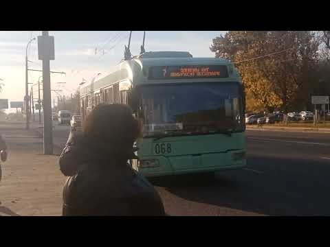 Видео: Информатор Троллейбуса №7 (Могилёв) Зелёный луг - Любужский лесопарк