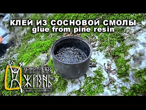 Видео: КЛЕЙ ИЗ СОСНОВОЙ СМОЛЫ Primitive life