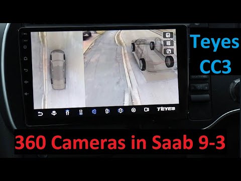 Видео: Установка потрясающих камер Teyes 360 и головного устройства в Saab 9-3 — универсальное устройств...