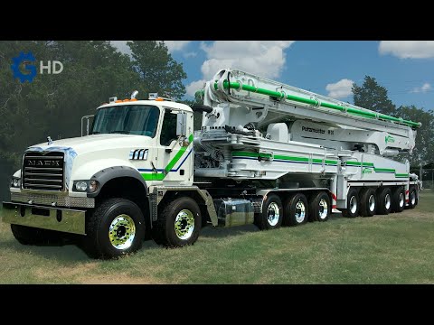 Видео: Самые впечатляющие грузовики и строительная техника, которые вы должны увидеть ▶ Цементный насос101м