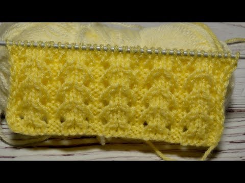 Видео: Простые узоры спицами. Простые ажурные дорожки.