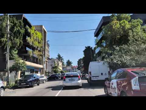 Видео: Летний Кобулети: едем по Агмашенебели до вокзала 🌞 | Driving Agmashenebeli through summer Kobuleti