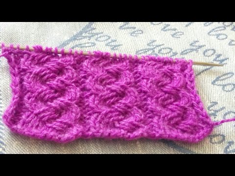 Видео: Красивая плетёная коса спицами. Схема узора.