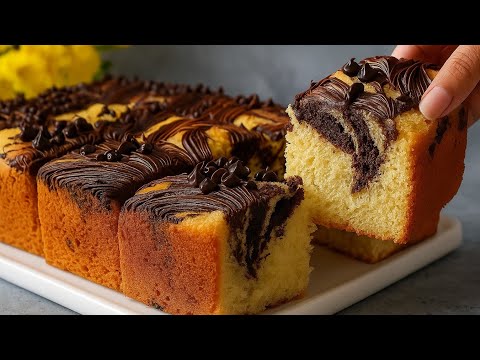 Видео: Пирог на 10 ложек, который тает во рту! Вы будете печь этот нежный мраморный пирог каждый день.