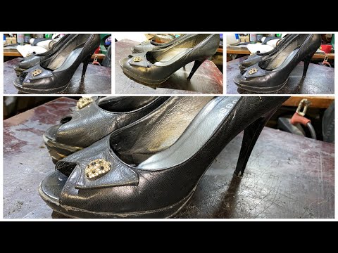 Видео: Ремонт подошвы на женской обуви