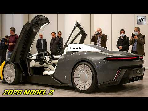 Видео: Tesla Model 2 2026 года наконец-то представлена ​​ЗДЕСЬ: НЕВЕРОЯТНЫЙ первый взгляд, шокирующий вс...