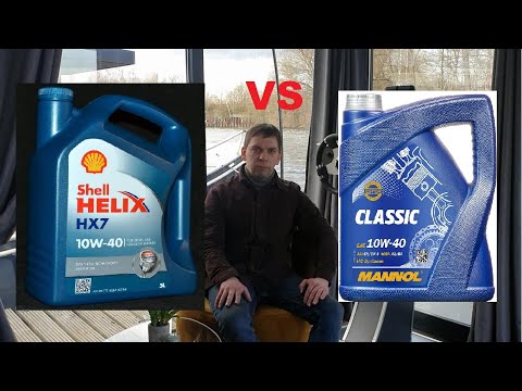 Видео: Shell HELIX HX7 10W 40 против MANNOL Classic 10W 40 тесты и сравнение