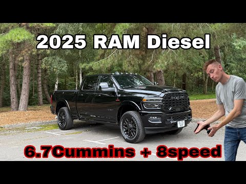 Видео: Первый 8-скоростной RAM 2500 DIESEL в Великобритании 1075 фунтов-фут + сравнение с RAM 1500 + ско...