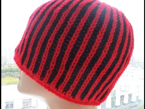 Видео: Шапка патентной резинкой (two-tone cap patent gum) (Шапка #17)