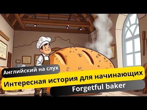 Видео: Смешной и интересный рассказ : "Forgetful Baker"(A1-A2) 🎧Английский на слух