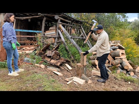 Видео: Осенние дела в деревне. Помидоры, дрова, рыбалка на зонтики